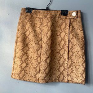 Lucy Paris Faux Suede Snake Print Skirt